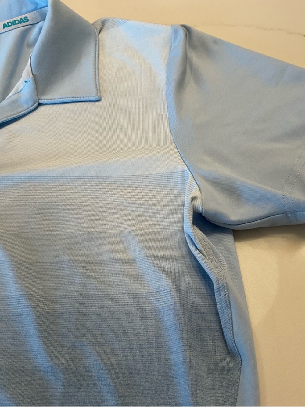 Adidas Women’s Light Blue Ombre Golf Polo - Picture 5 of 10